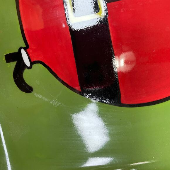 Lorrie Veasey our name is mud Christmas Santa serving platter party 12x12 square - Picture 5 of 5